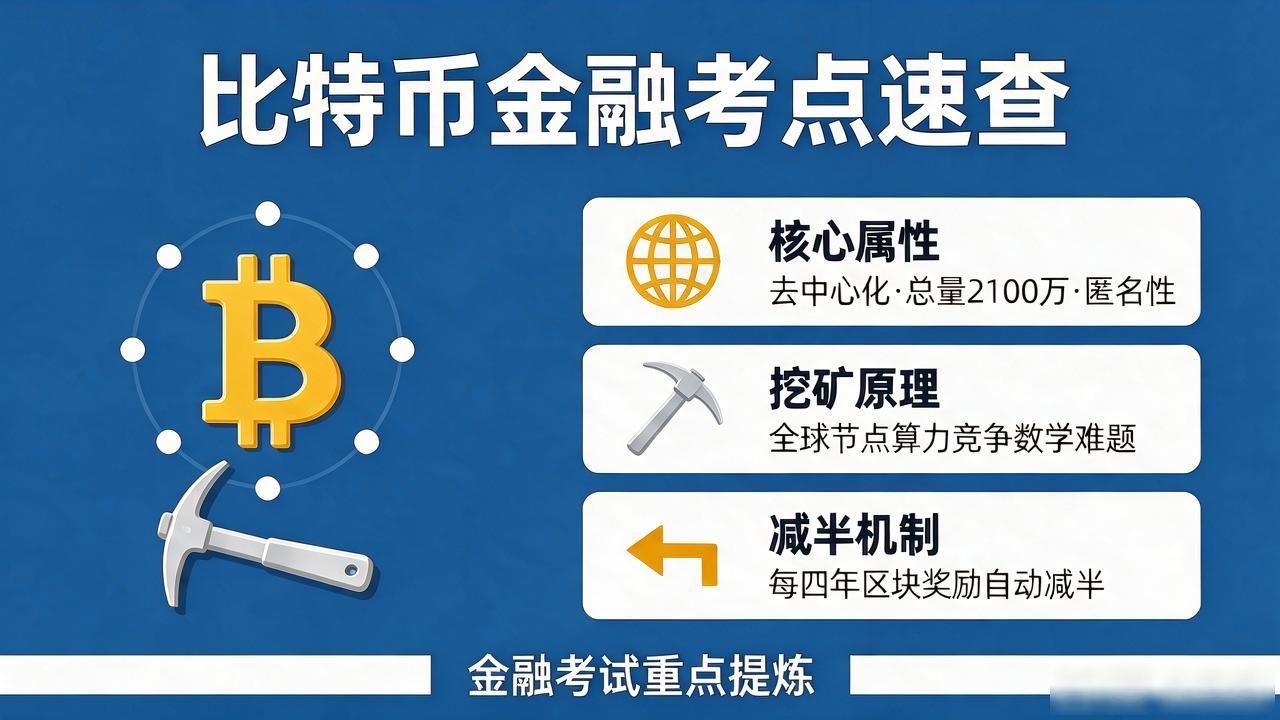数字货币考点速查 | 金融考试重点提炼