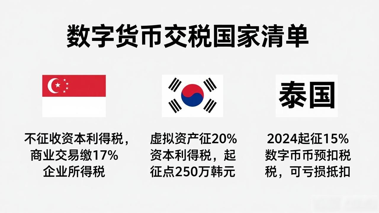 数字货币交税国家清单