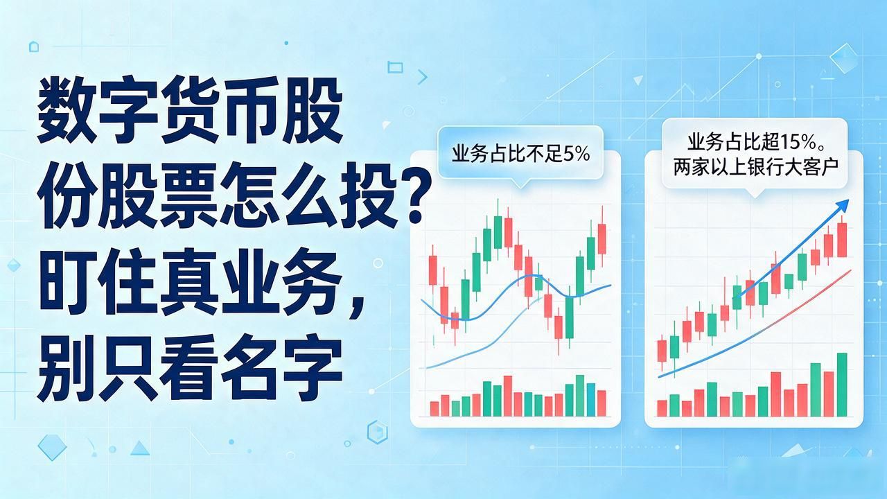 数字货币股份股票怎么投？盯住真业务，别只看名字