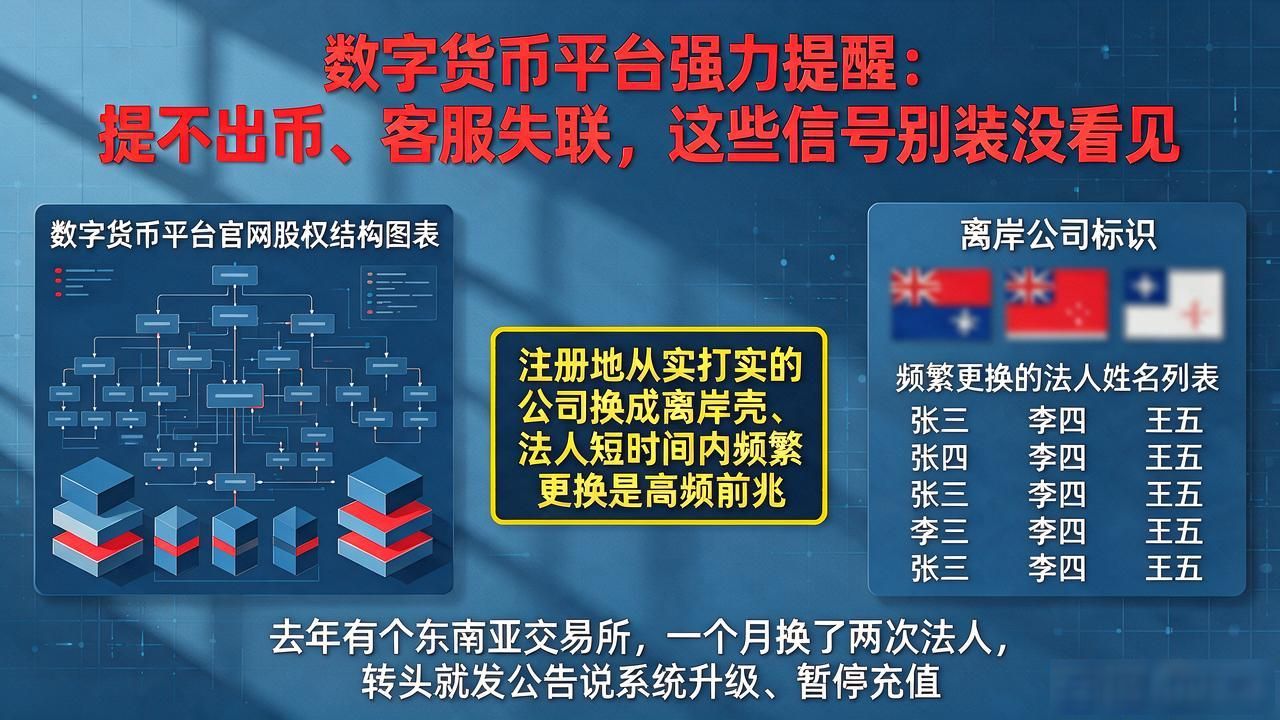 数字货币平台强力提醒：提不出币、客服失联，这些信号别装没看见