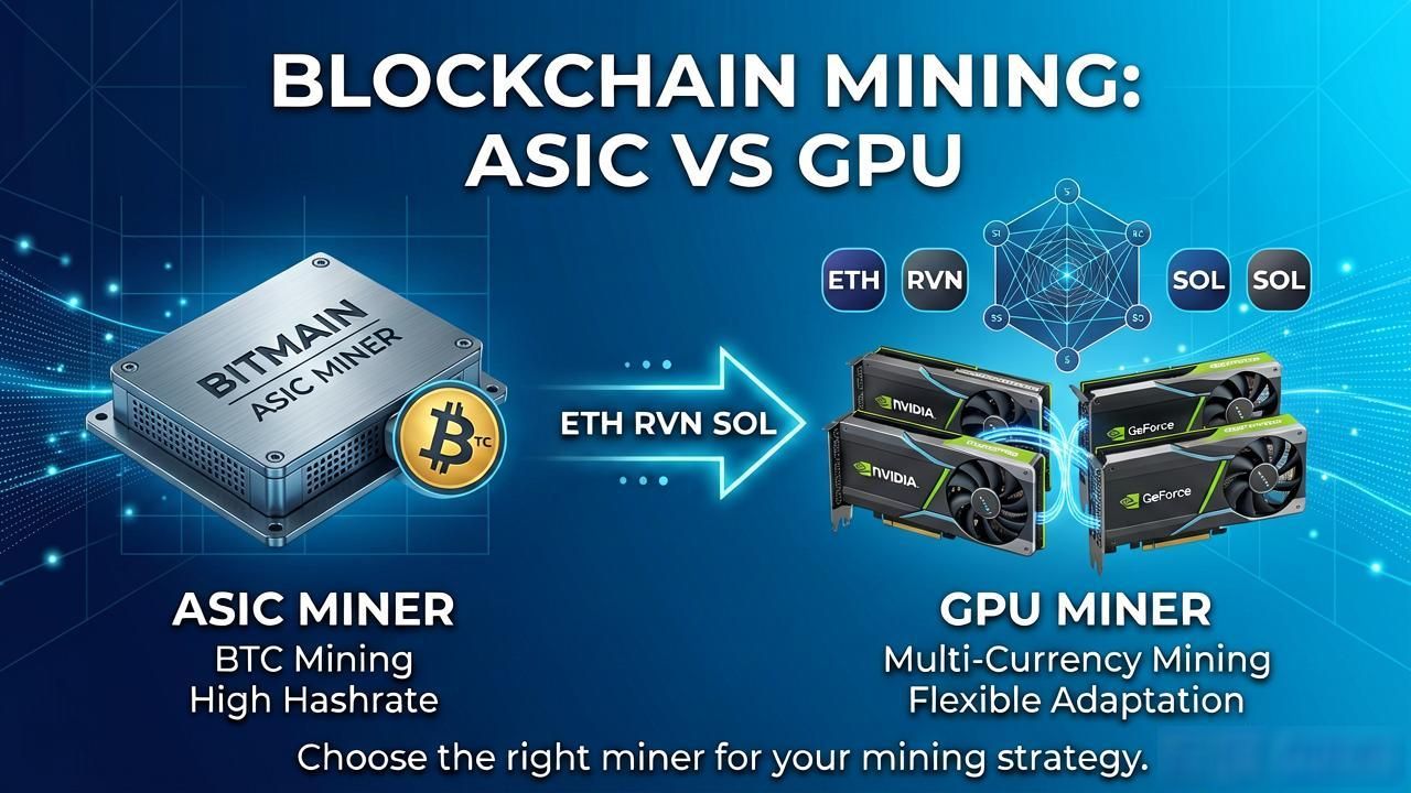 各种区块链矿工怎么选?一文看懂ASIC、GPU与CPU的区别