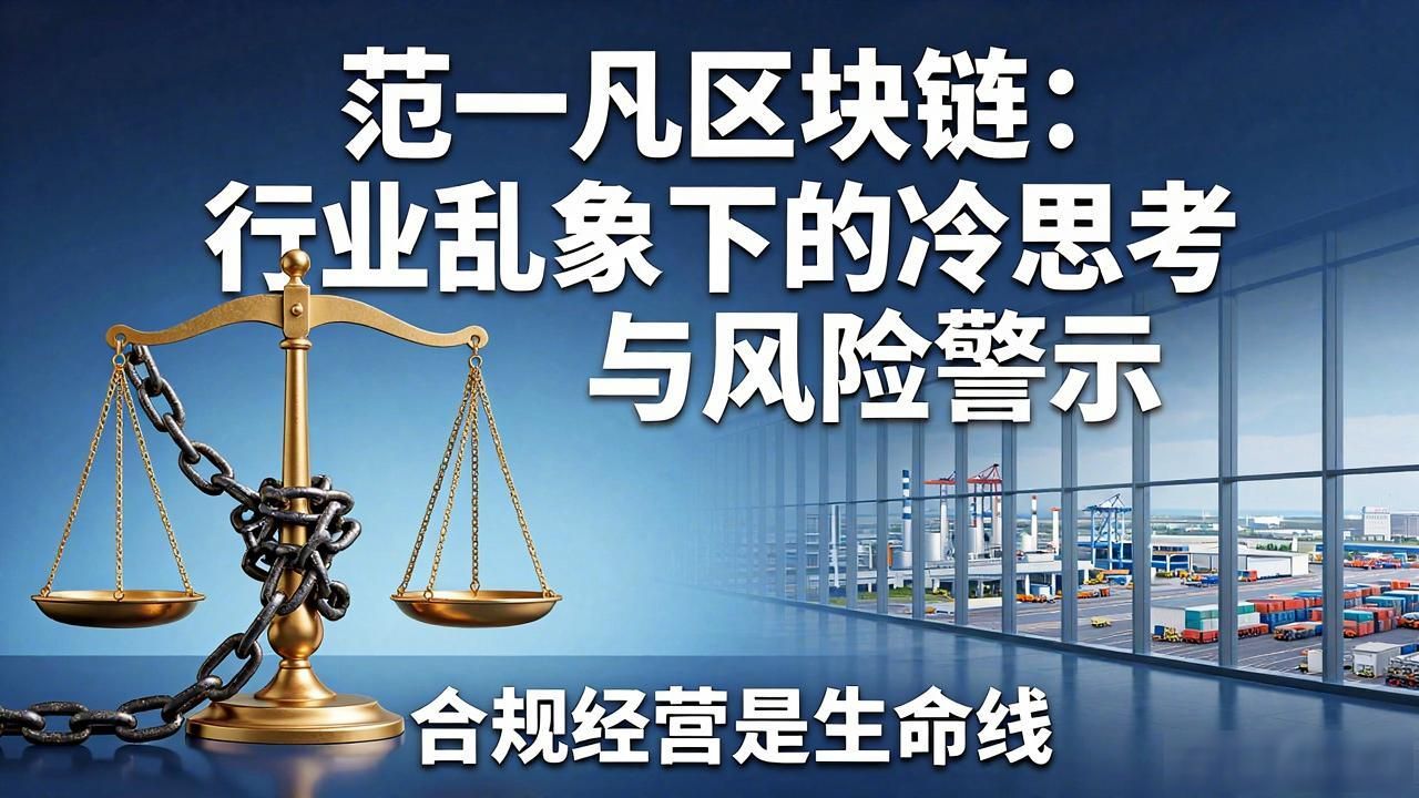 范一凡区块链:行业乱象下的冷思考与风险警示