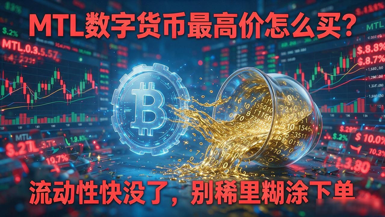 MTL数字货币最高价怎么买？流动性快没了，别稀里糊涂下单