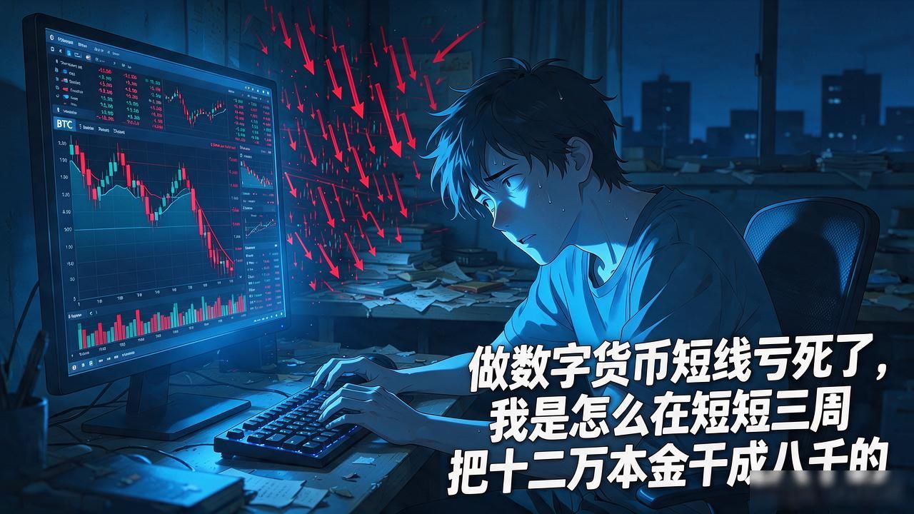 做数字货币短线亏死了，我是怎么在短短三周把十二万本金干成八千的