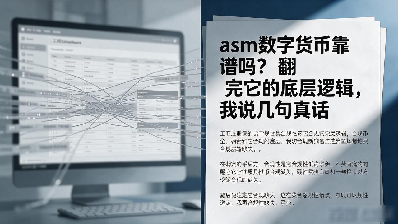 asm数字货币靠谱吗？翻完它的底层逻辑，我说几句真话