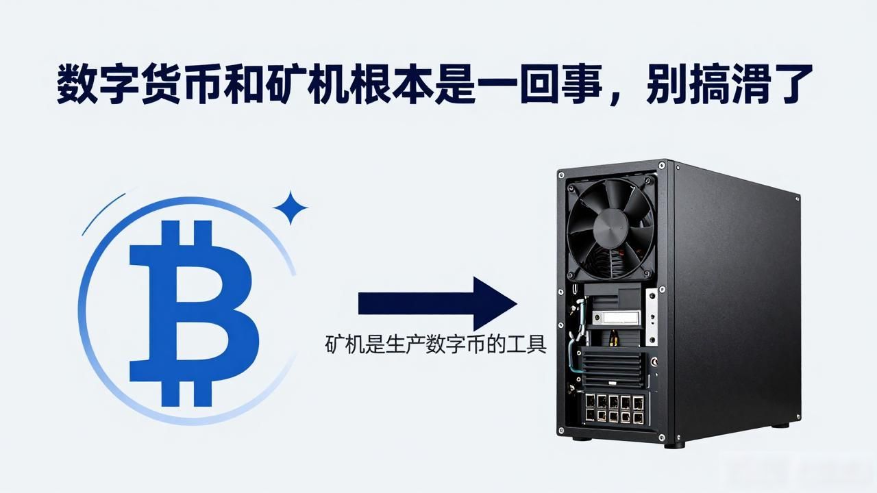 数字货币和矿机根本不是一回事，别搞混了
