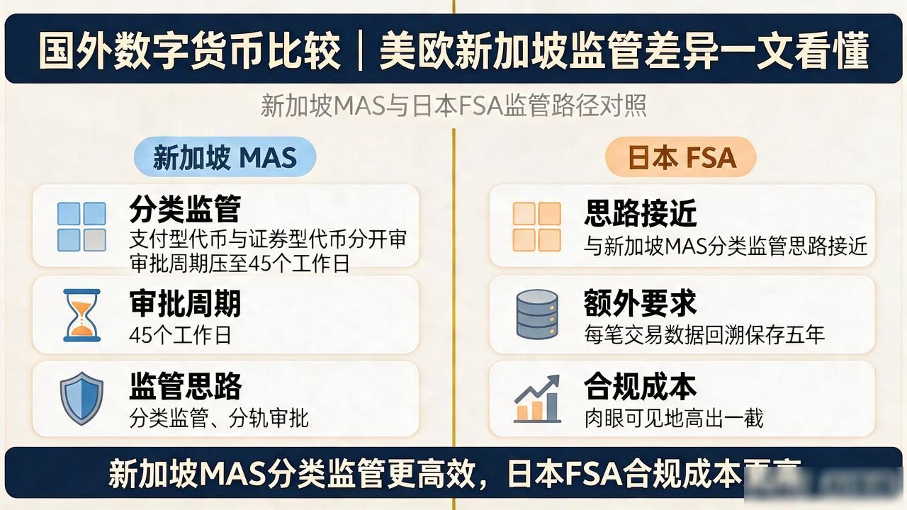 国外数字货币比较｜美欧新加坡监管差异一文看懂