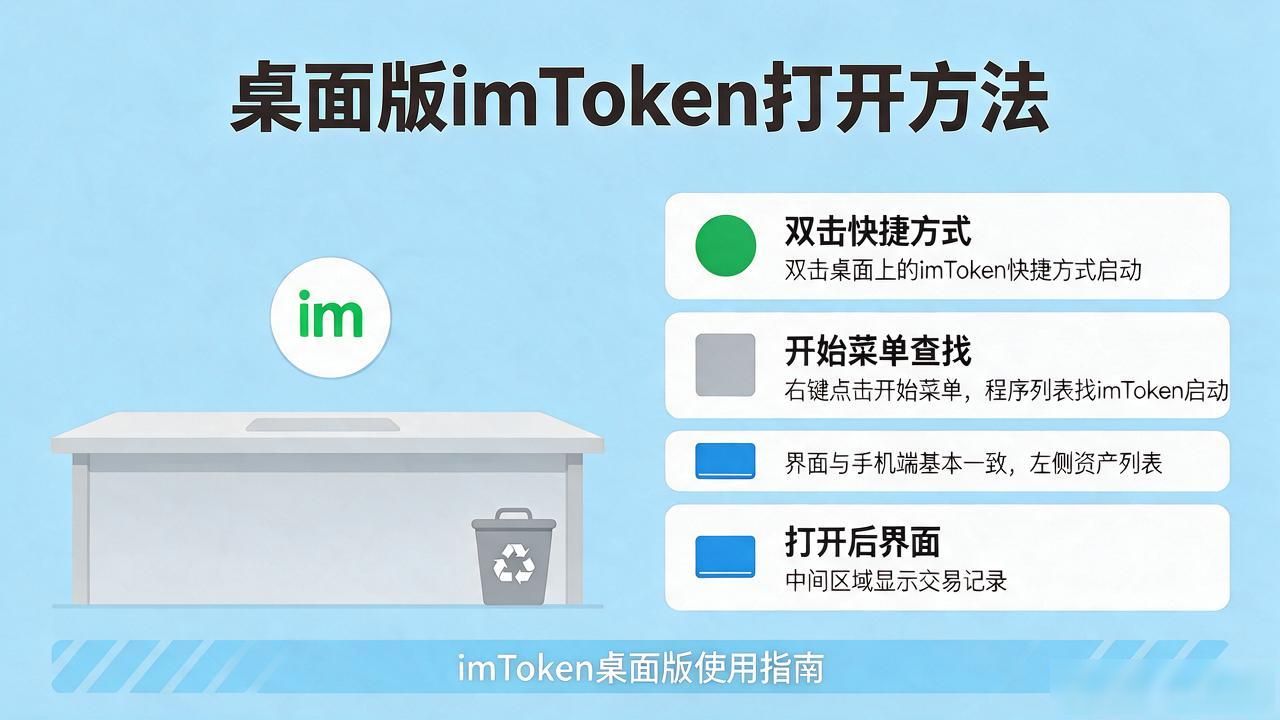 imtoken装好了怎么打开？桌面点两下图标就行