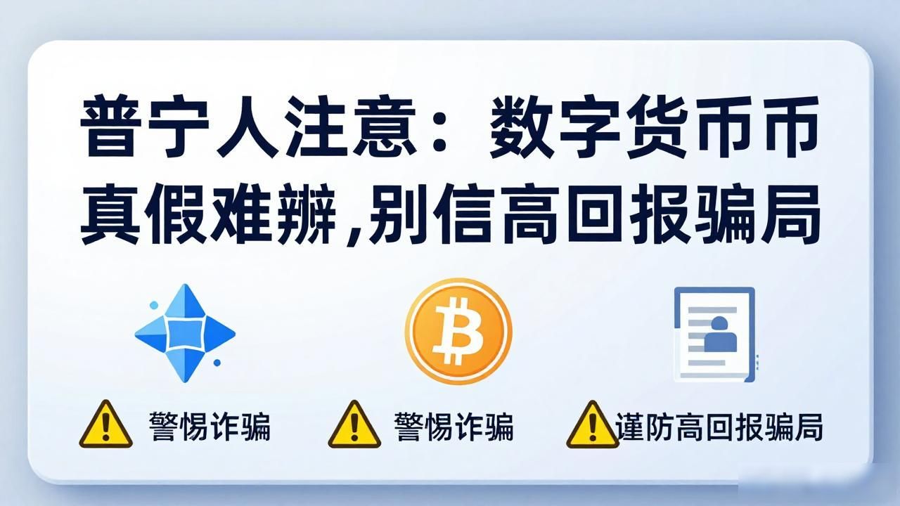 普宁人注意：数字货币真假难辨，别信高回报骗局