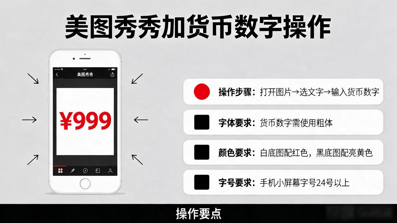 美图秀秀怎么给图片加货币数字？几步就搞定