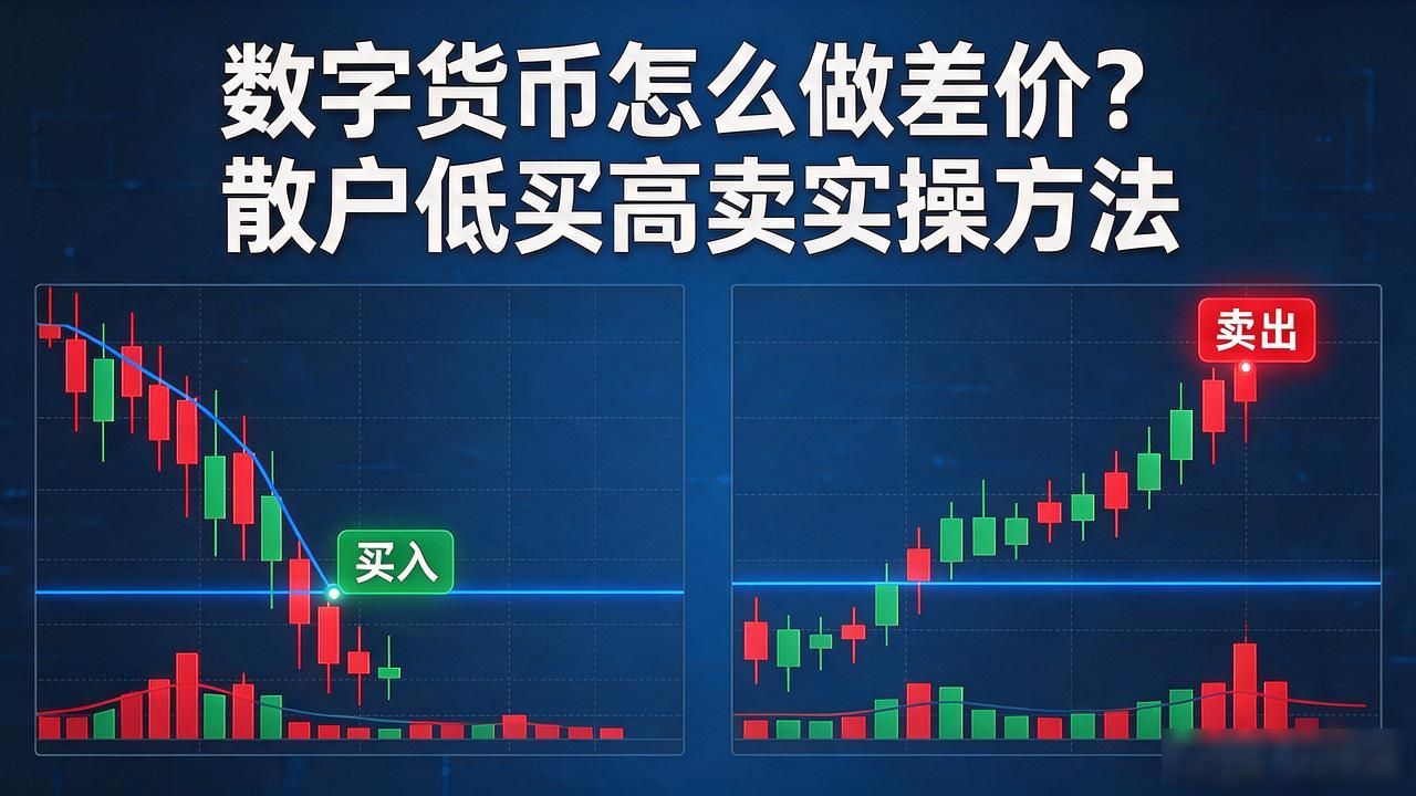 数字货币怎么做差价？散户低买高卖实操方法，看完就能上手