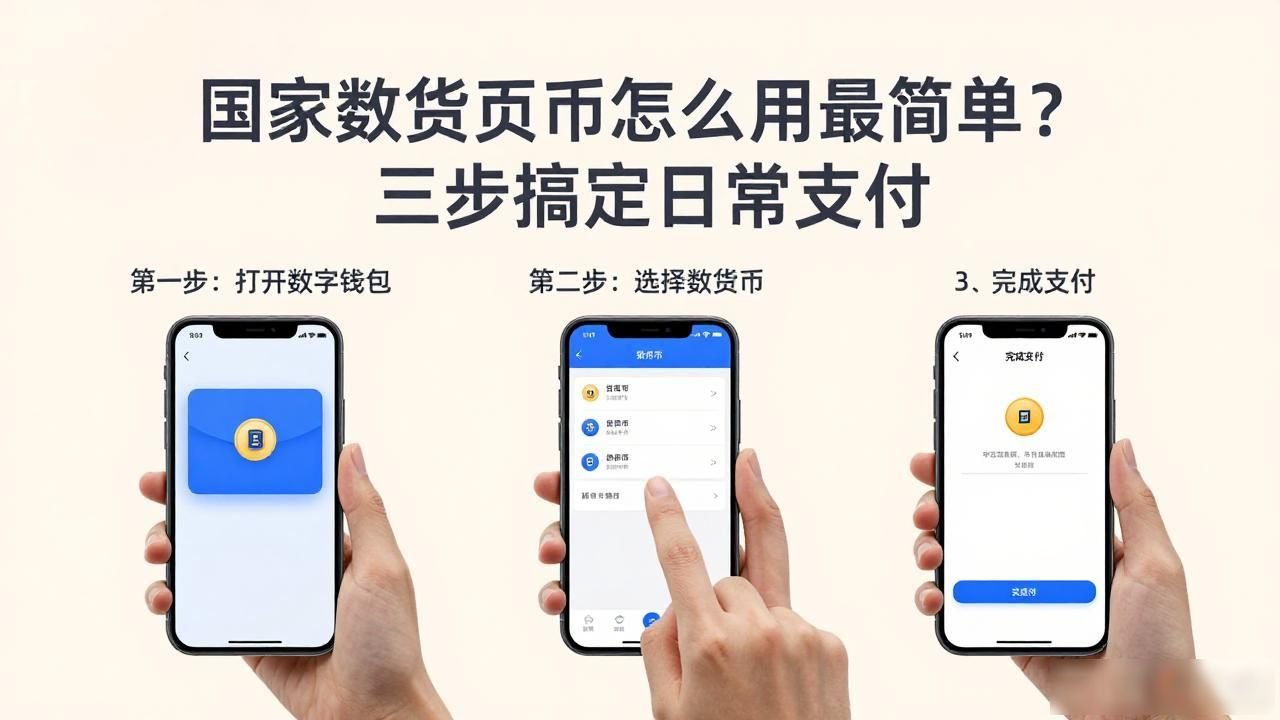 国家数字货币怎么用最简单？三步搞定日常支付