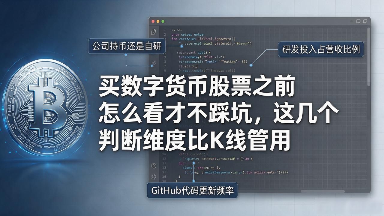 买数字货币股票之前怎么看才不踩坑，这几个判断维度比K线管用