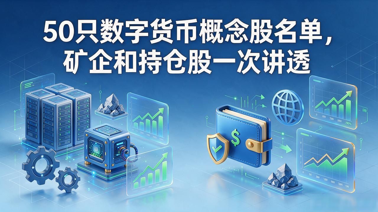 50只数字货币概念股名单，矿企和持仓股一次讲透