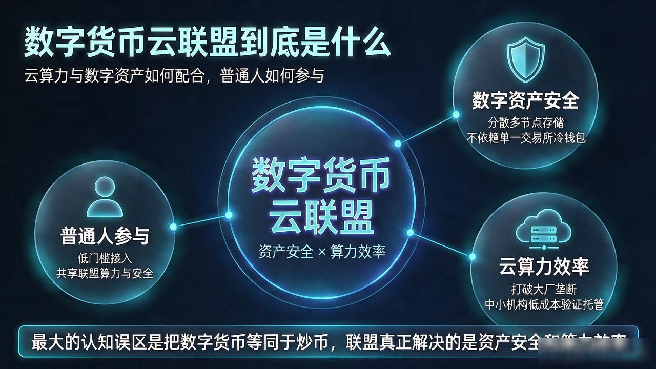 数字货币云联盟到底是什么，云算力和数字资产怎么配合，普通人怎么参与
