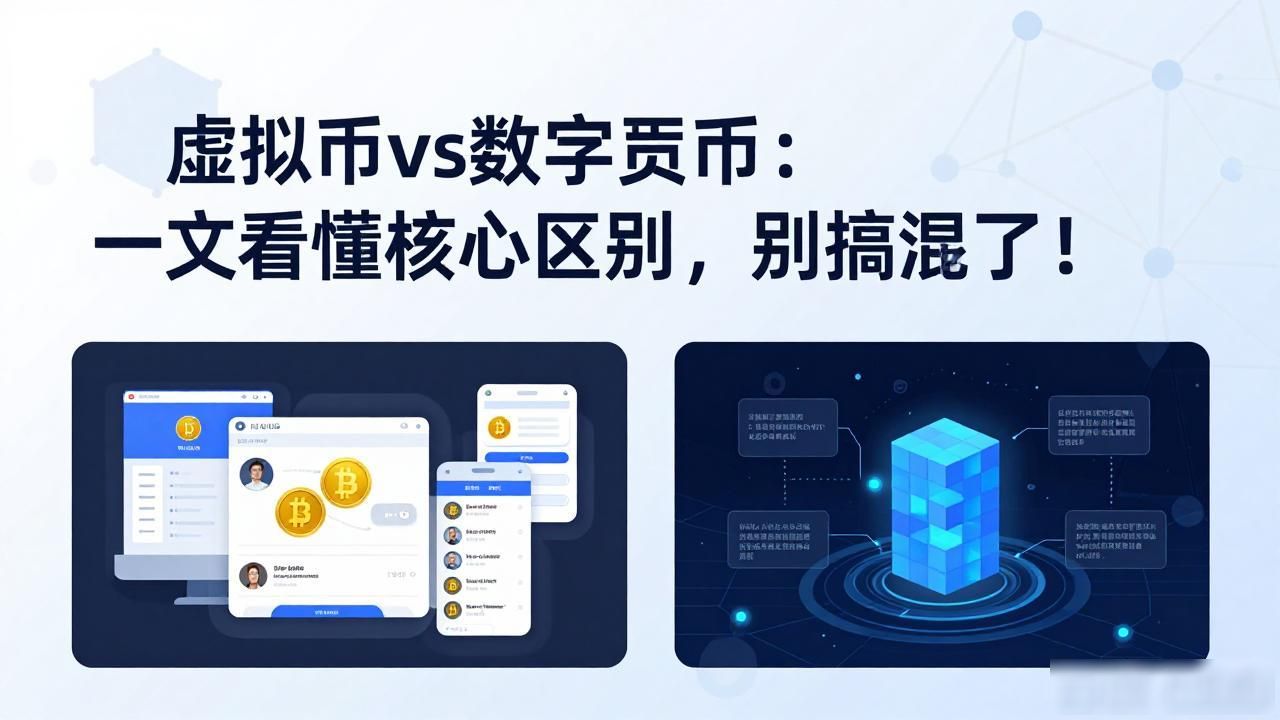 虚拟币vs数字货币：一文看懂核心区别，别搞混了！