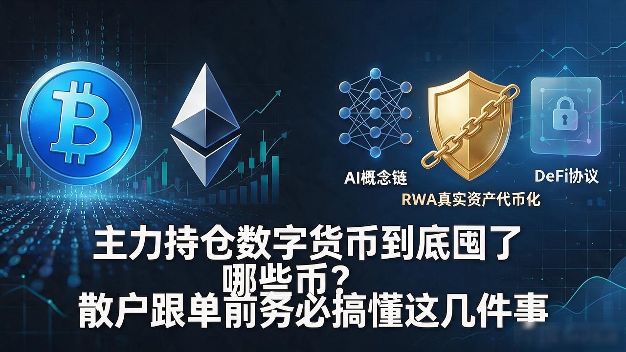 主力持仓数字货币到底囤了哪些币？散户跟单前务必搞懂这几件事
