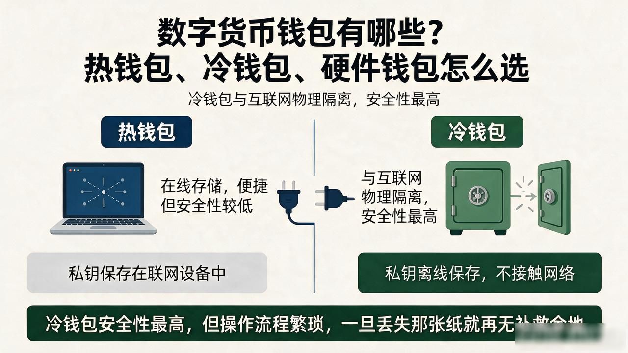 数字货币钱包有哪些？热钱包、冷钱包、硬件钱包怎么选