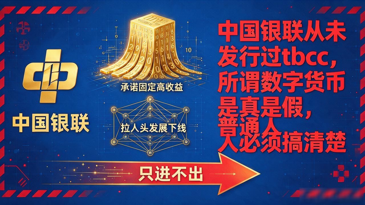 中国银联从未发行过tbcc，所谓数字货币是真是假，普通人必须搞清楚