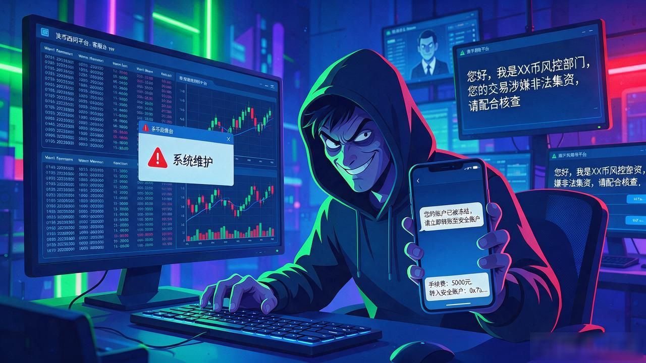 冒充数字货币客服说你账户冻结要充手续费？全是套路，别信