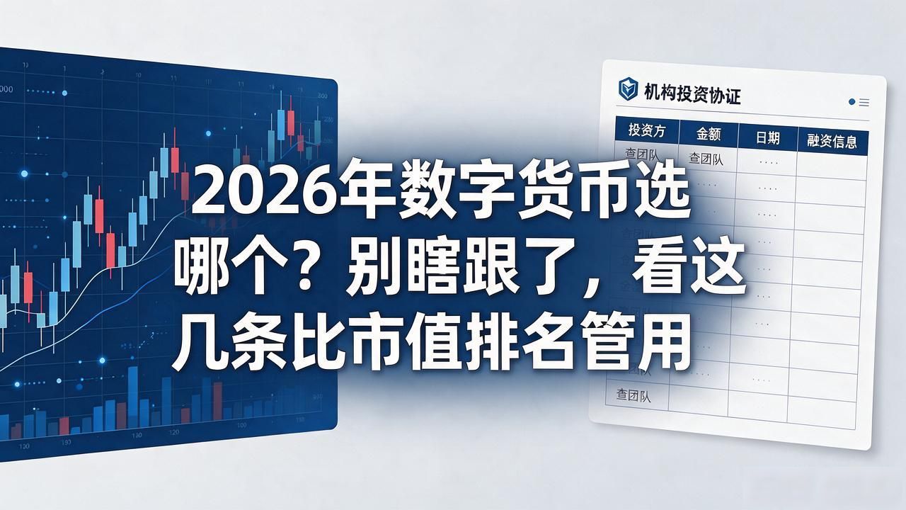 2026年数字货币选哪个？别瞎跟了，看这几条比市值排名管用