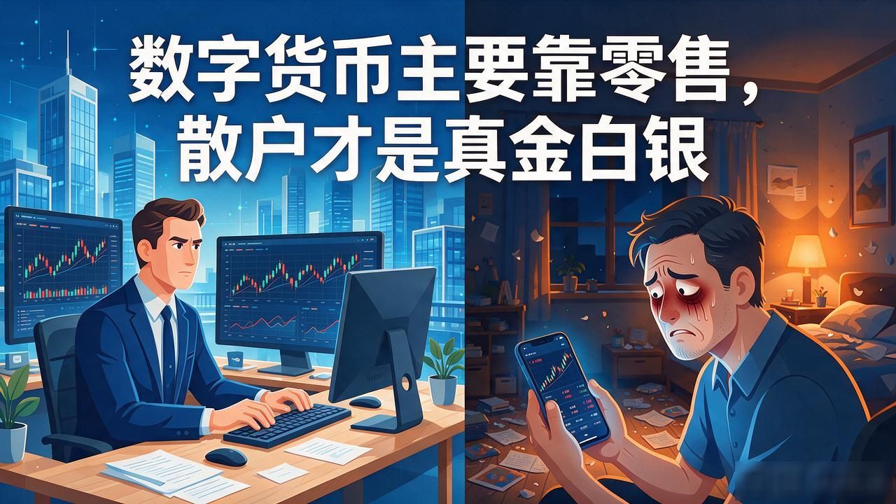 数字货币主要靠零售，散户才是真金白银